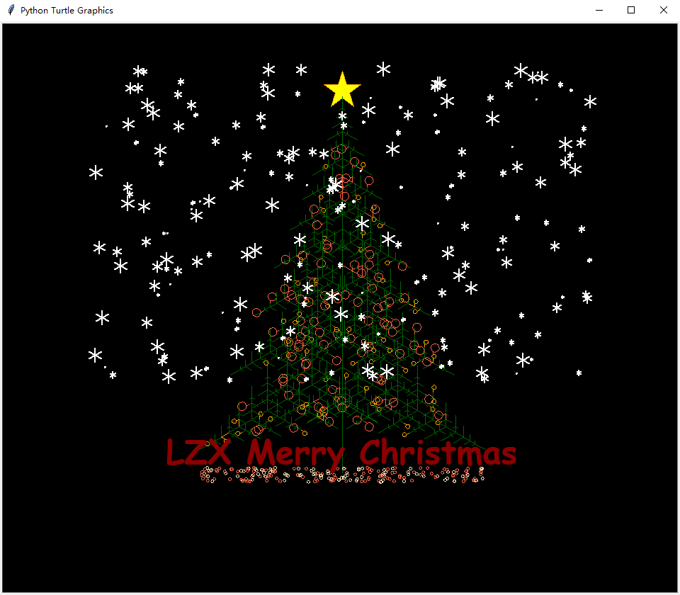 圣诞树【Python版】小刘教你画圣诞树