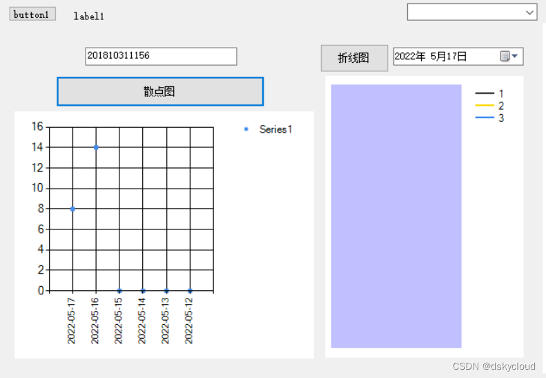 C# Winform Chart控件展示sql数据的 柱状图、折线图、饼图和散点图（1）_dskycloud的博客-CSDN博客_c#折线图控件