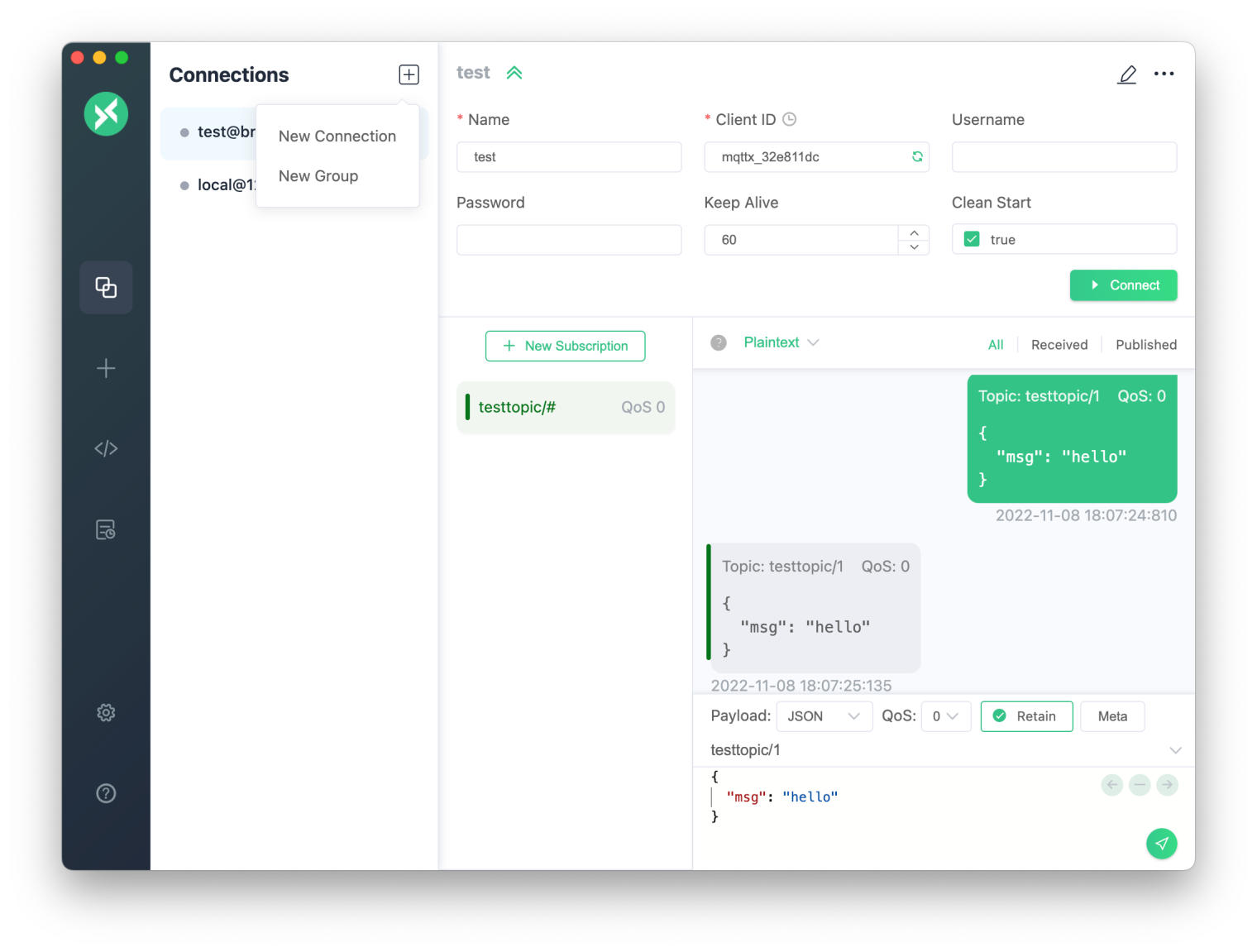 MQTT X 1.9.0 发布：开箱即用的 bench 命令，MQTT 性能测试更便捷