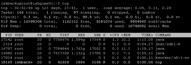 Linux top命令参数详解