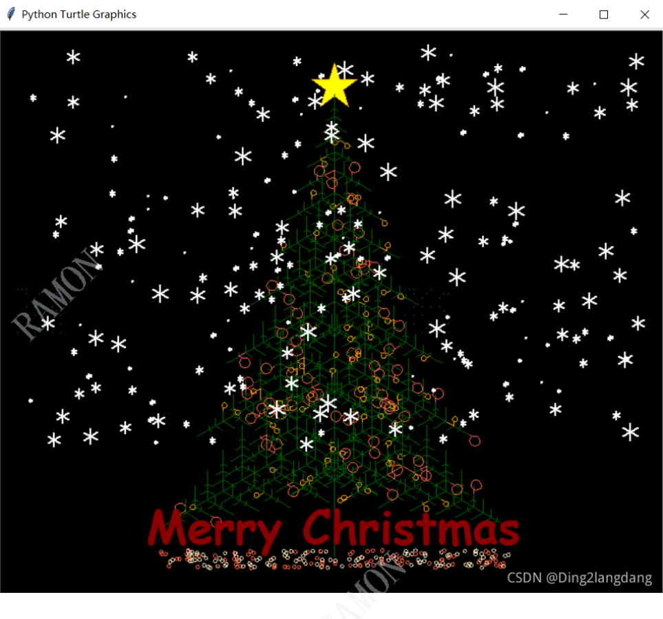 Python画棵圣诞树 ~ Merry Christmas ~