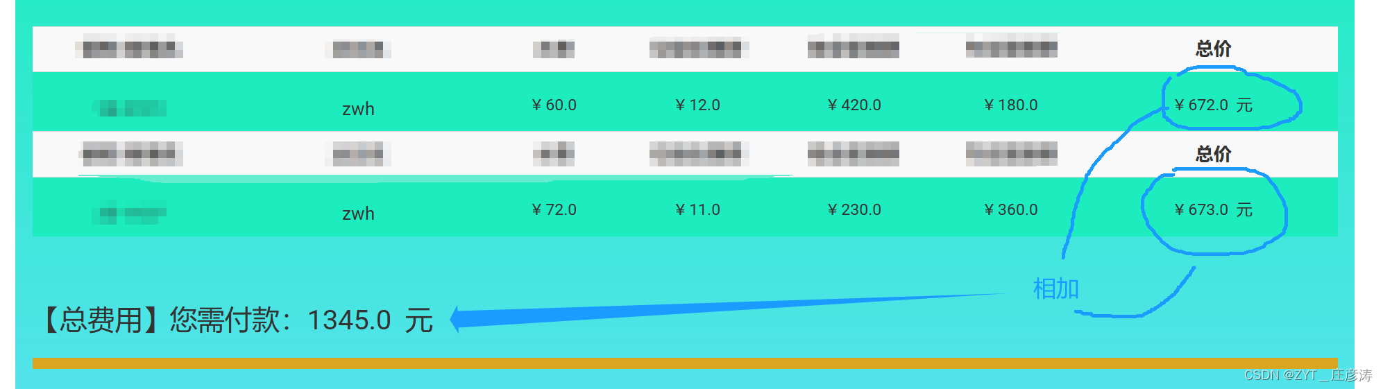 jsp内的${}循环一次及循环几次相加出总和