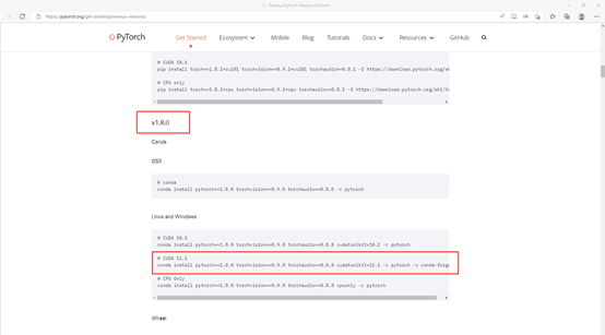 以torch1.8.0为例，使用该命令安装torch，带有cudatoolkit（11.1），torchvision等组件