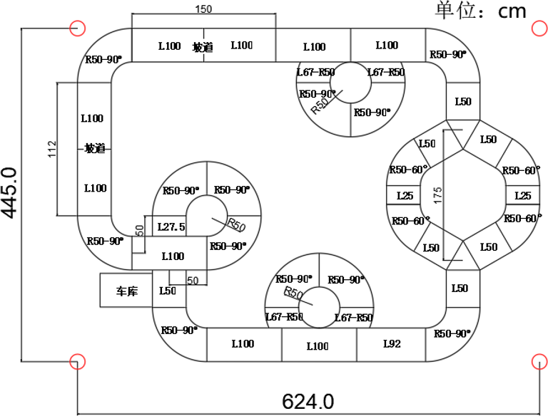 ▲ 图21.1.1 赛道设计与铺设