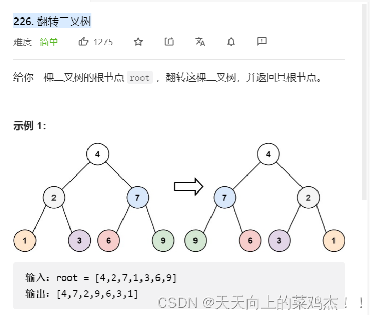 leetcode226. 翻转二叉树(Java)