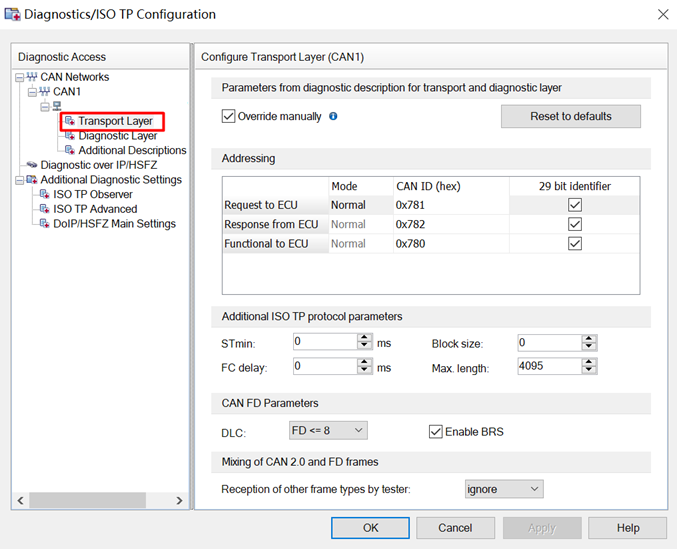 如何使用CANoe和CANalyzer中的Diagnostics/ISO TP_canoe diagnosis tp