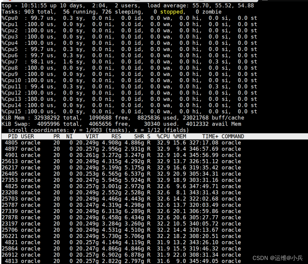 解决Oracle CPU百分之百的问题_oracle cpu 100CSDN博客