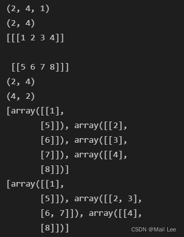 【Numpy学习笔记1】numpy安装、维度、基本运算、改变数据形态
