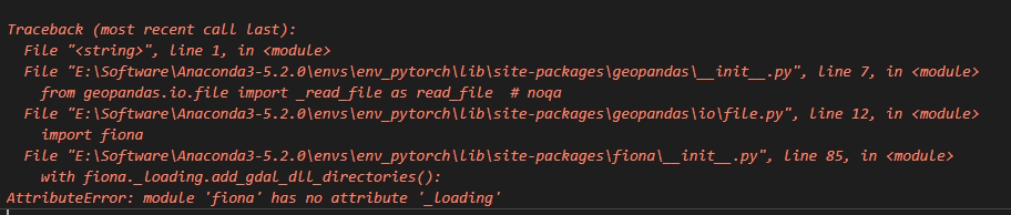 module ‘fiona‘ has no attribute ‘_loading‘