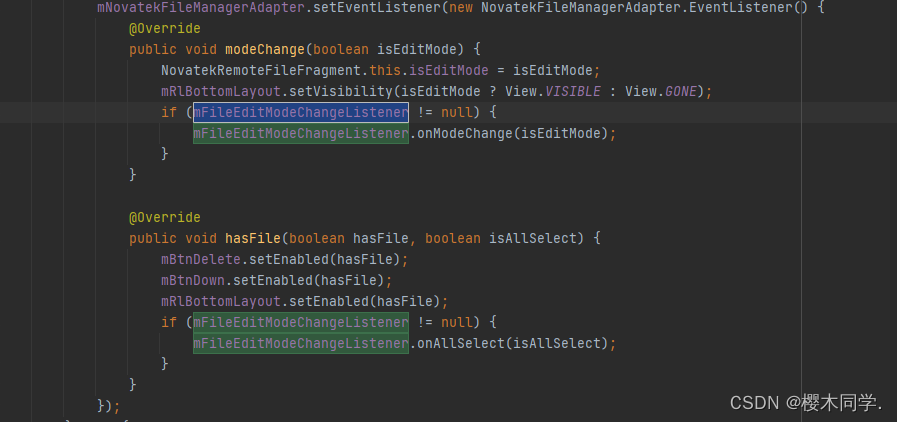 Android implements interface event EventListener to implement upper and ...