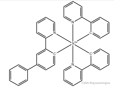 cas： 1034145-18-0， (OC-6-43)-[3-(2-吡啶基)[1,1‘-联苯]-4-基]二[2-(2-吡啶基)苯基]铱