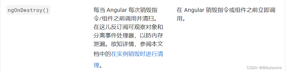 Angular组件生命周期详解