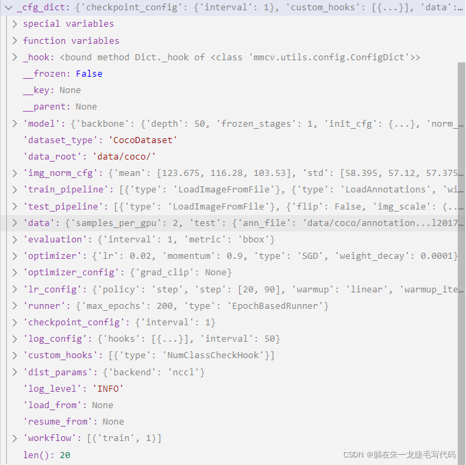 读取到的config文件