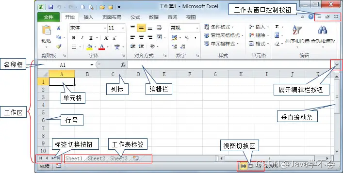 计算机基础——Excel 2010_excel2010_小吴在敲Bug的博客-CSDN博客