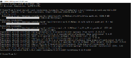 win10下nvidiagforce940mxpython397的pytorch包安裝經驗分享pip安裝