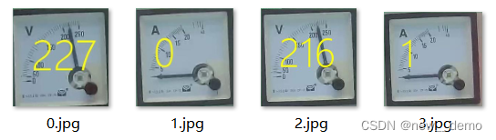 仪表读数结果