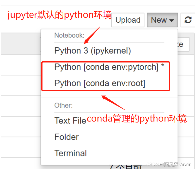 图2-19 Jupyer加载Anaconda管理的Python环境
