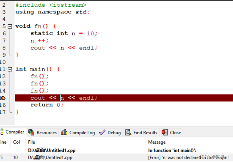 static关键字分别在C和C++中的作用