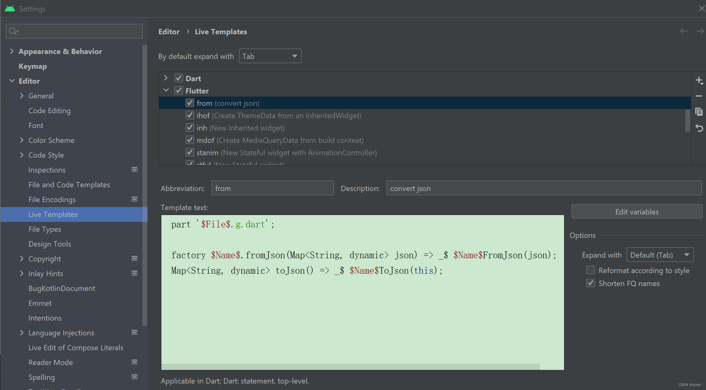 Flutter知识点（二）处理Json