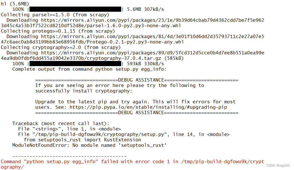 pip-command-python-setup-py-egg-info-failed-with-error-code-1-in-tmp-reg183