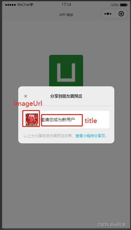 分享至朋友圈的效果i