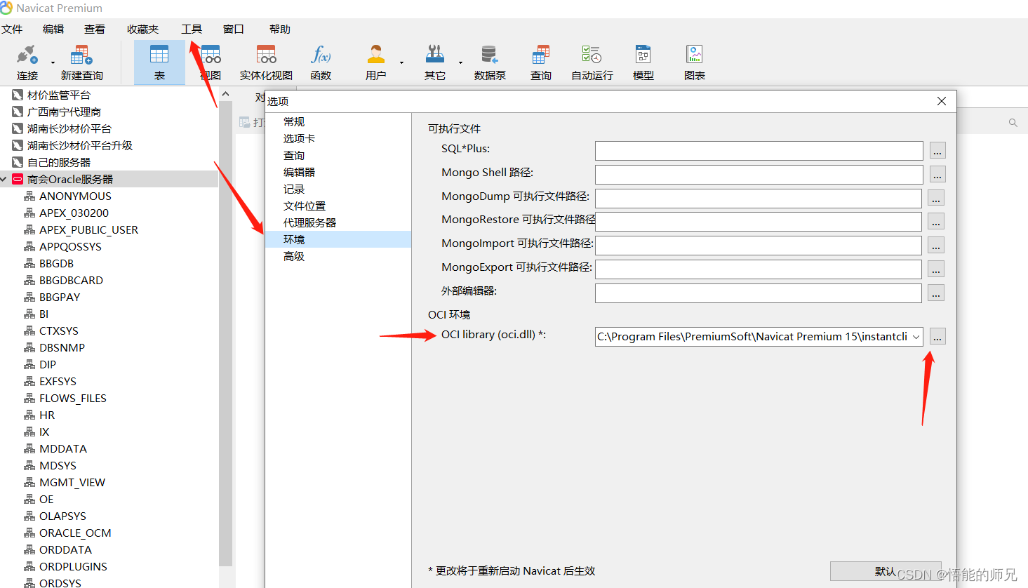 navicat15 连接Oracle数据库 报错ORA-28547: connection to server failed, probable Oracle Net admin error的解决方案