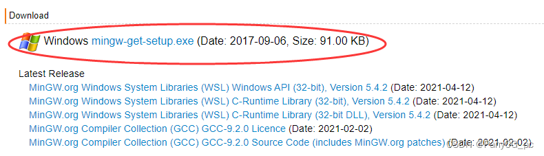 MinGW下载