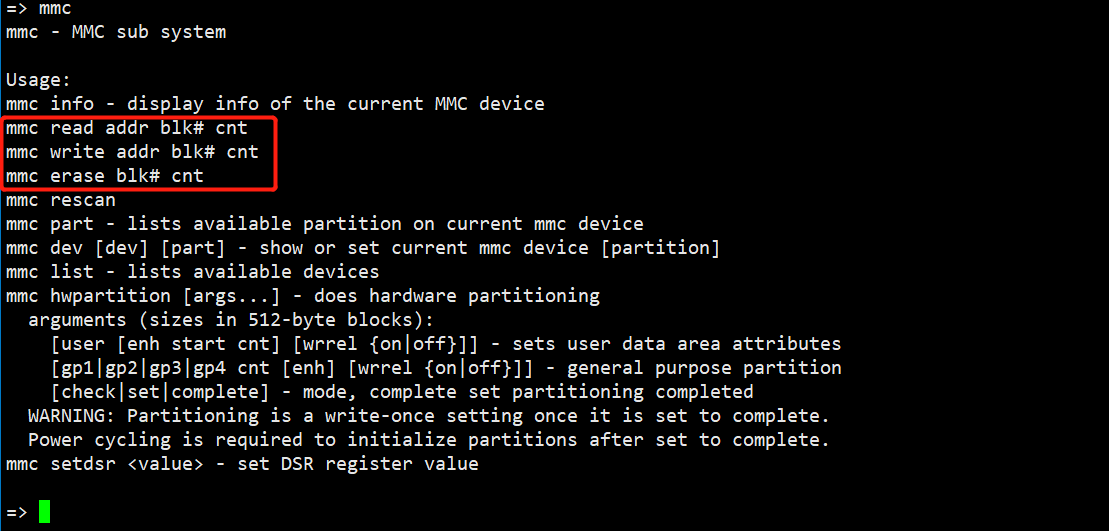 Could Not Do Normal Boot Mmc_read Failed uboot mmc 命令 read write 说明_done bytes transferred = 20776960 (13d0800