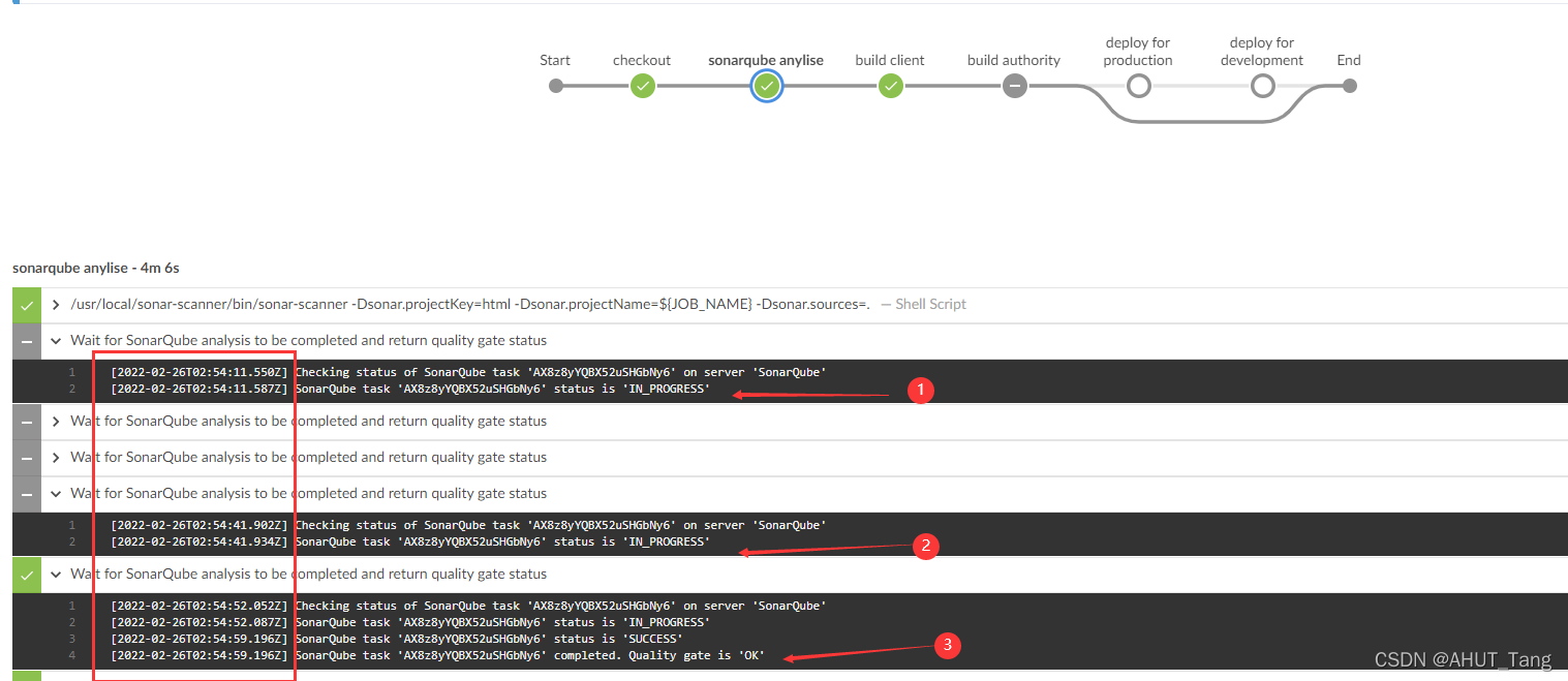 Jenkins + pipeline SonarQube task ‘AX8z8yYQBX52uSHGbNy6‘ status is ‘IN_PROGRESS‘