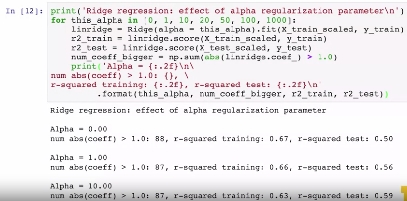 Linear Regression：Ridge regression
