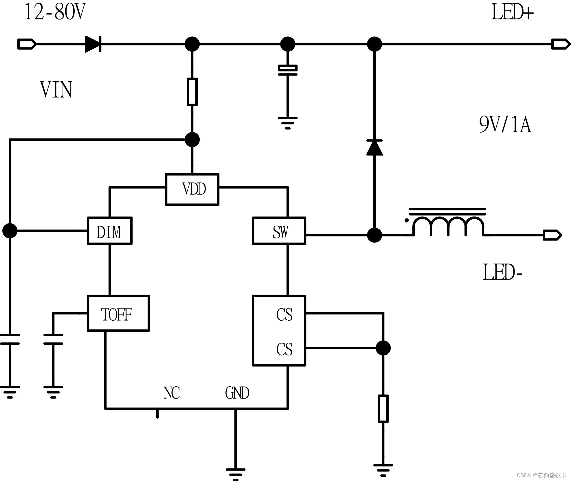 led灯的恒流驱动电路图图片