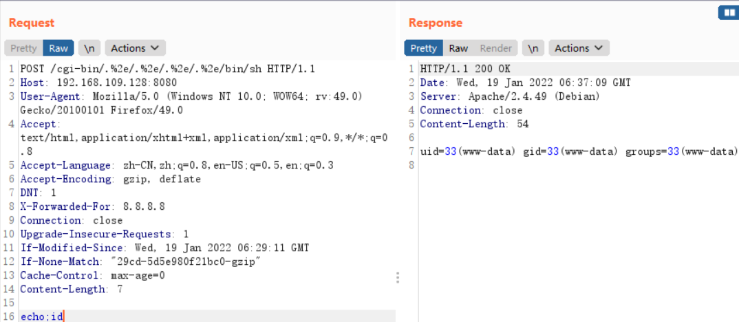 Apache HTTP Server路径穿越漏洞 (CVE-2021-41773)