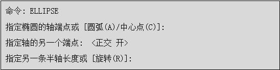 AUTOCAD——椭圆与椭圆弧命令