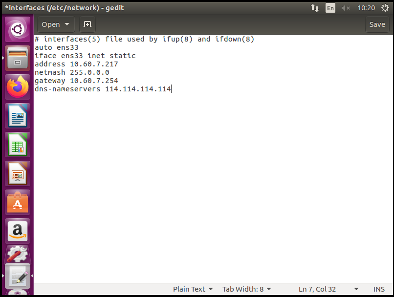 Ubuntu 16.04网络配置
