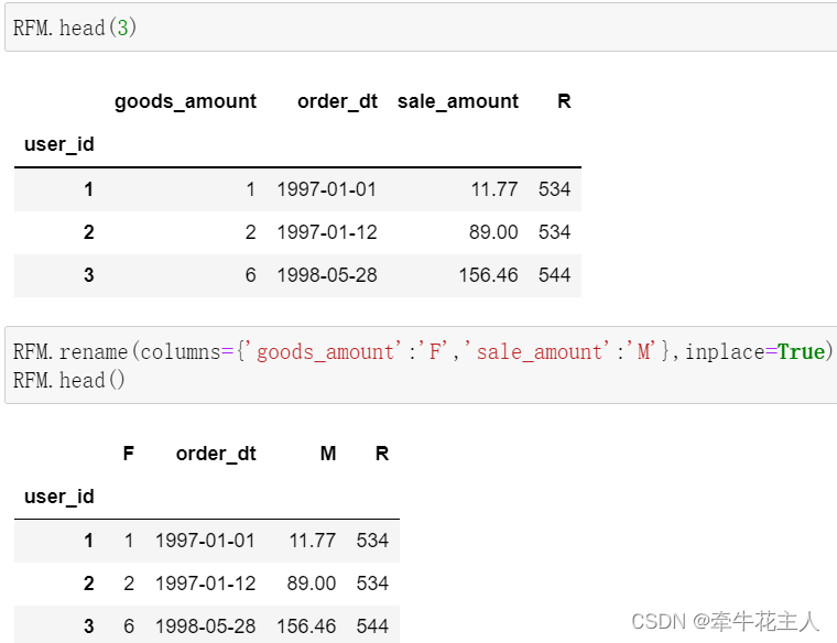 DataFrame.rename()函数--Pandas