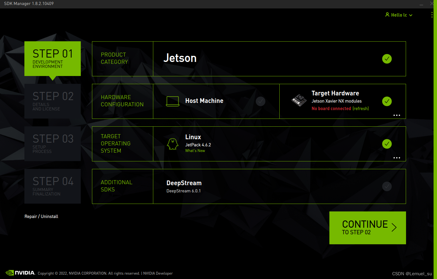 Jetson Xavier NX系统烧录(使用NVIDIA SDK Manager)