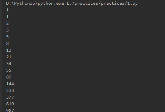 Python多种方法生成菲波那切数列