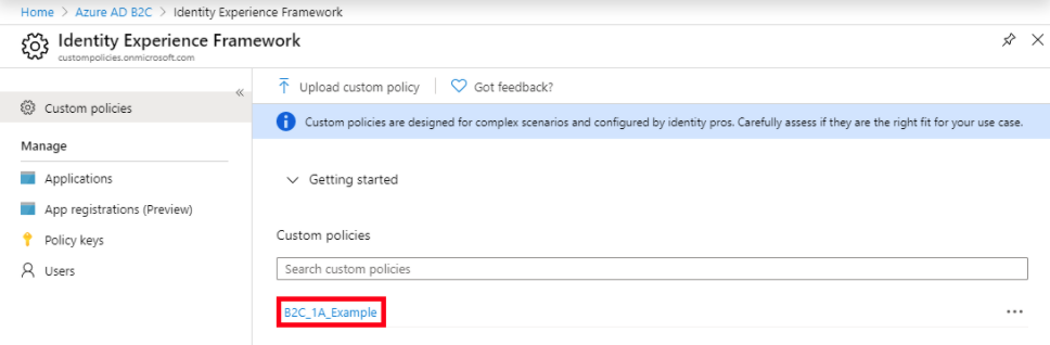 Azure - AD B2C Custom Policy and Identity Framework - Programmer Sought