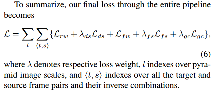 GeoNet: Unsupervised Learning of Dense Depth, Optical Flow and Camera Pose 论文阅读