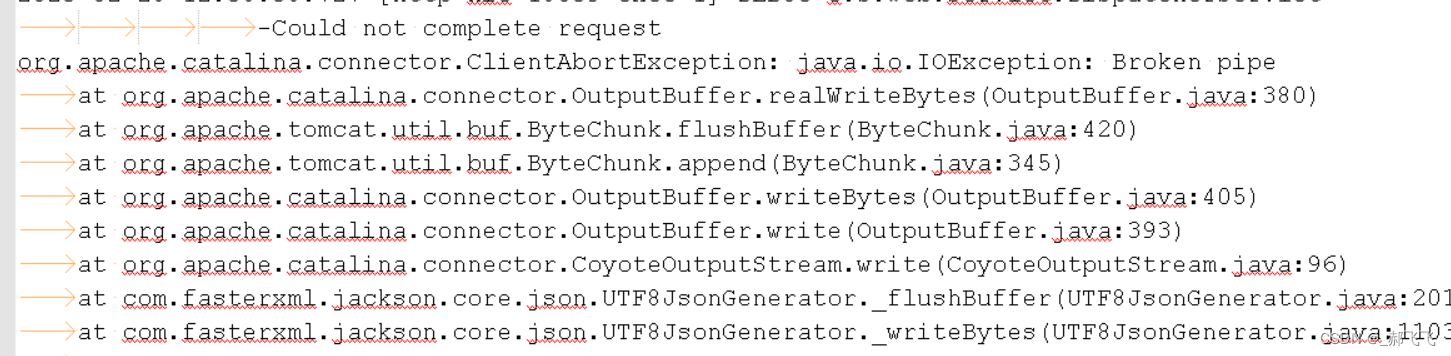 org.apache.catalina.connector.ClientAbortException: java.io.IOException ...