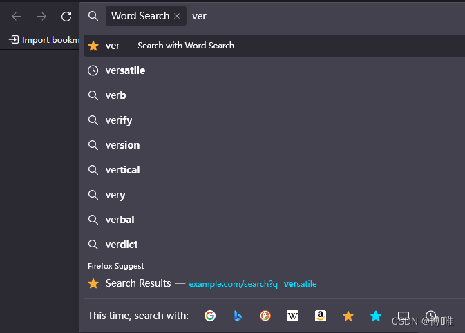 Firefox Site Search