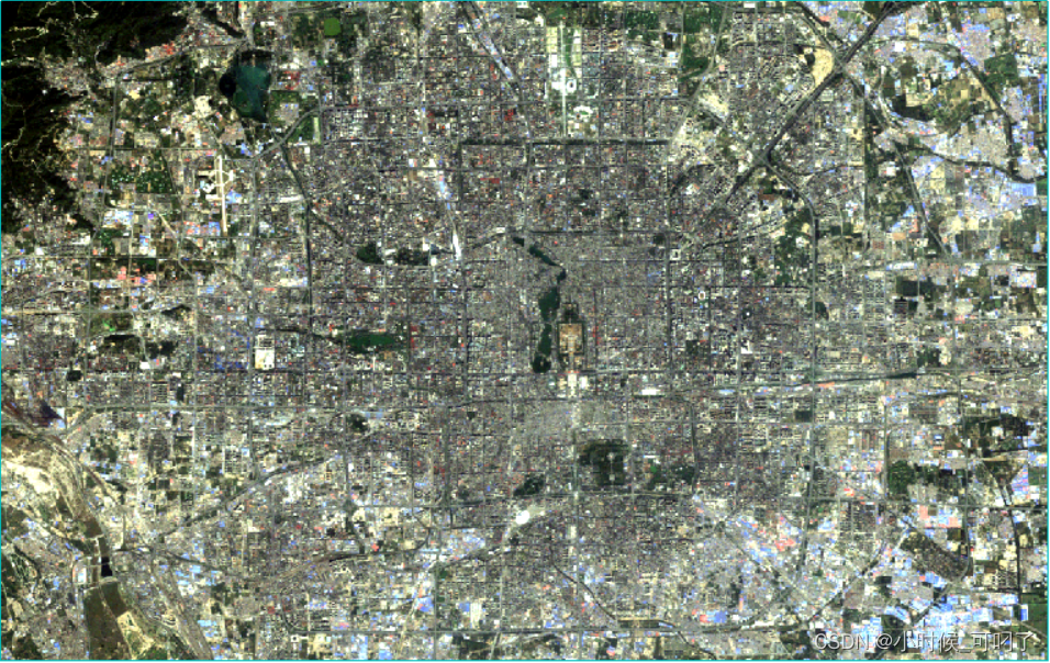 原始的landsat5/TM影像，真彩色合成