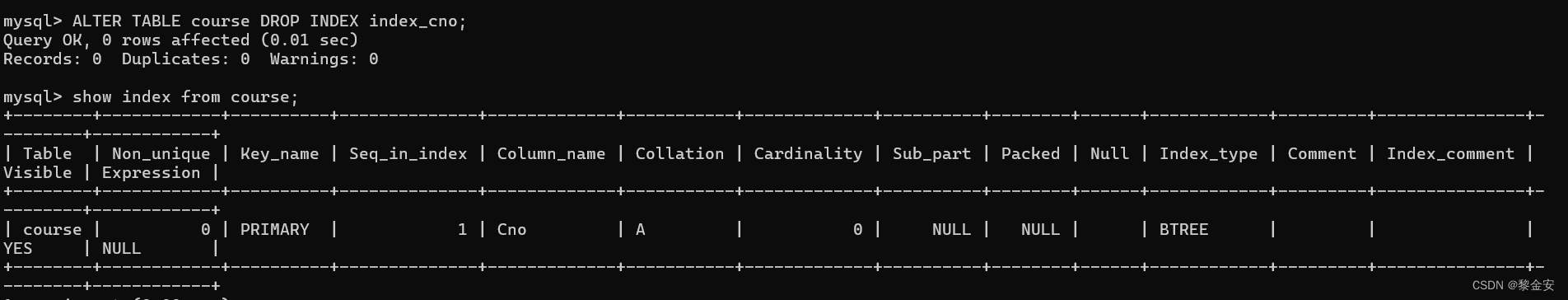 MySQL第四次作业