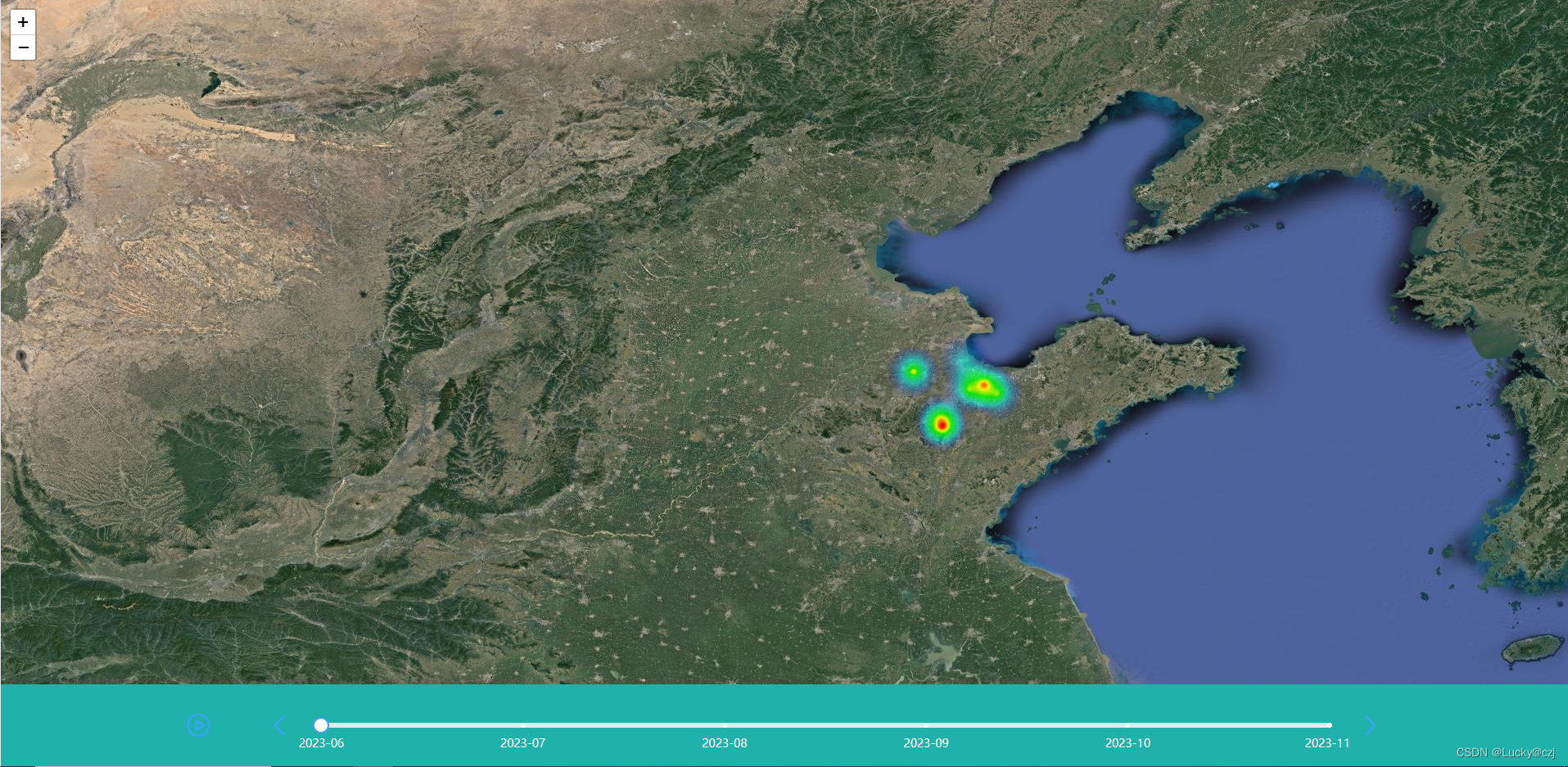时态图根据时间轴动态播放热力图
