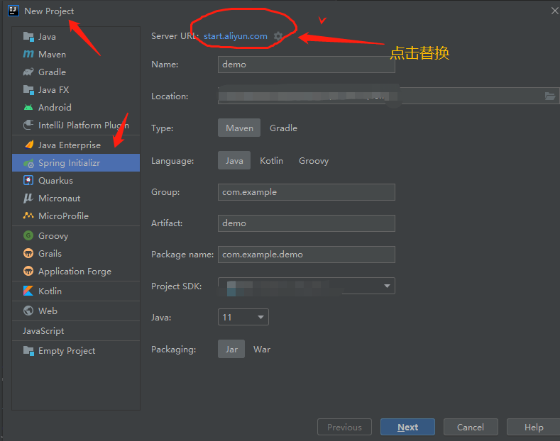 【解决】Initialization failed for ‘https://start.spring.io‘ Please check URL, network and proxy settings