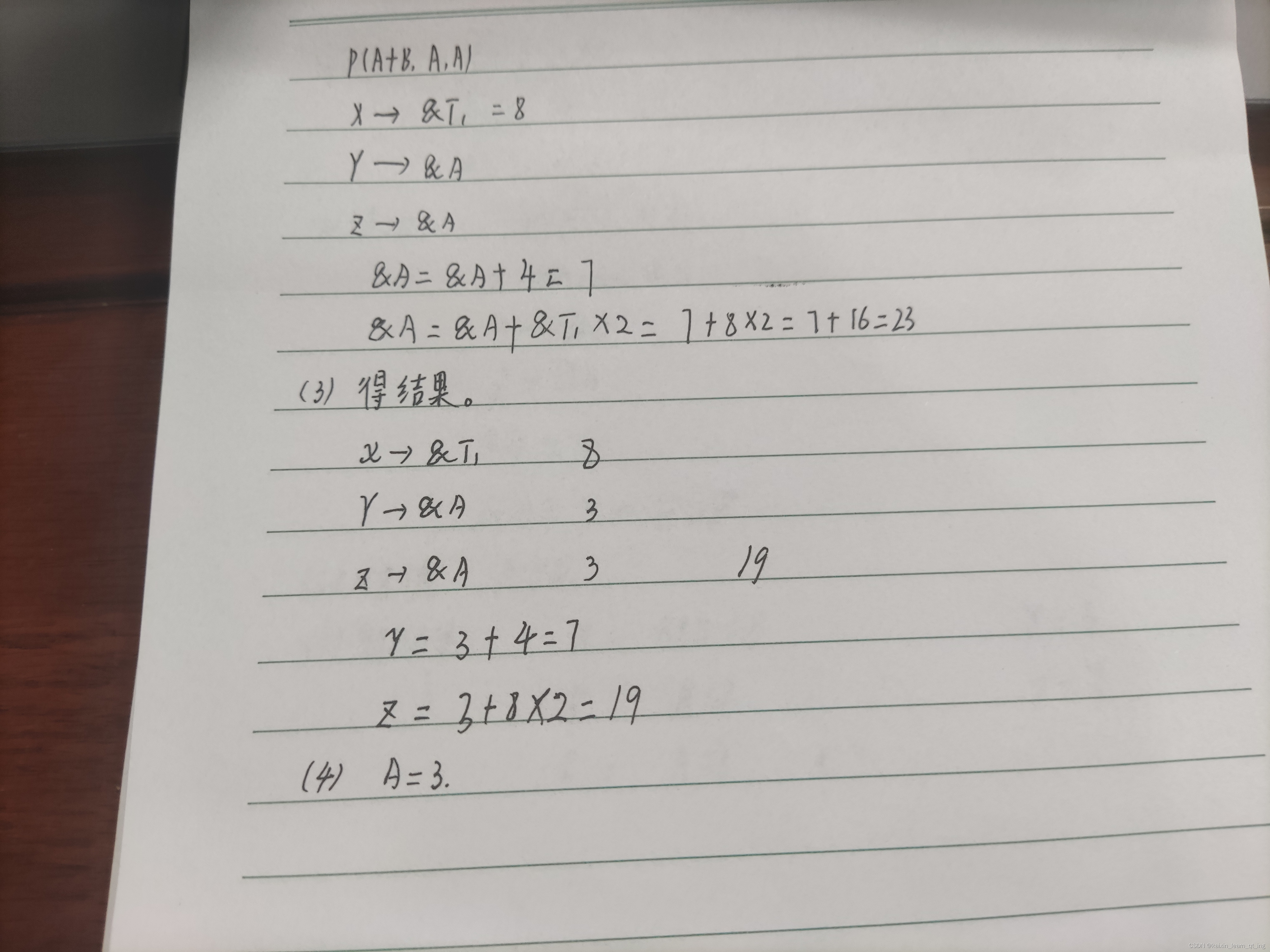 参数传递之传名，传地址，得结果，传值