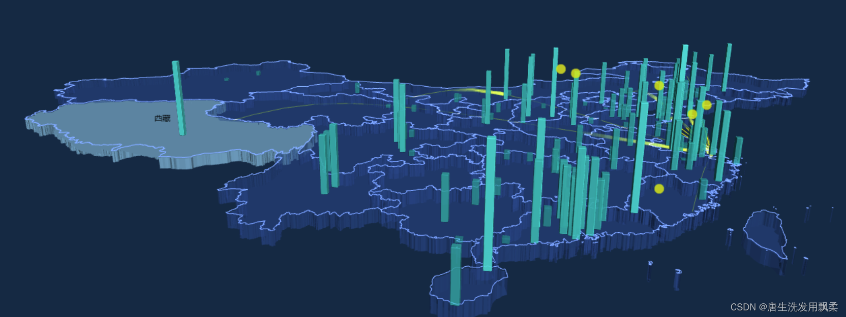 Use echarts to make 3D maps and 3D histograms - Programmer Sought