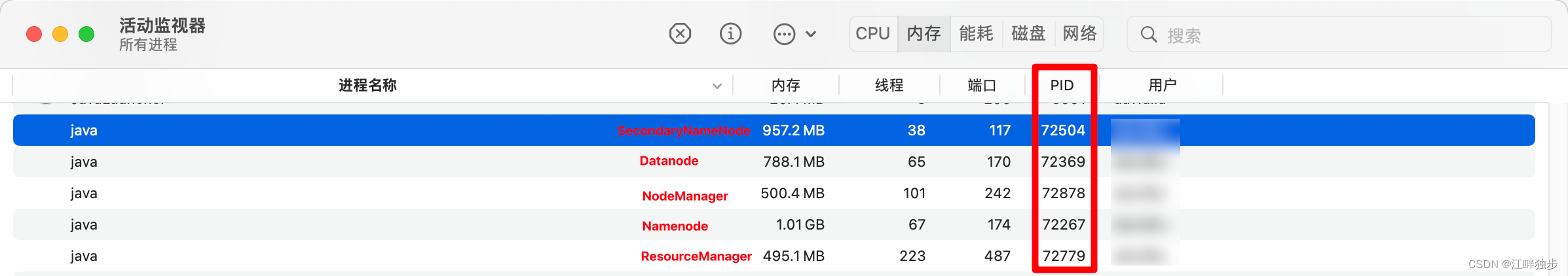 MacOS怎么查看进程占用内存是多少