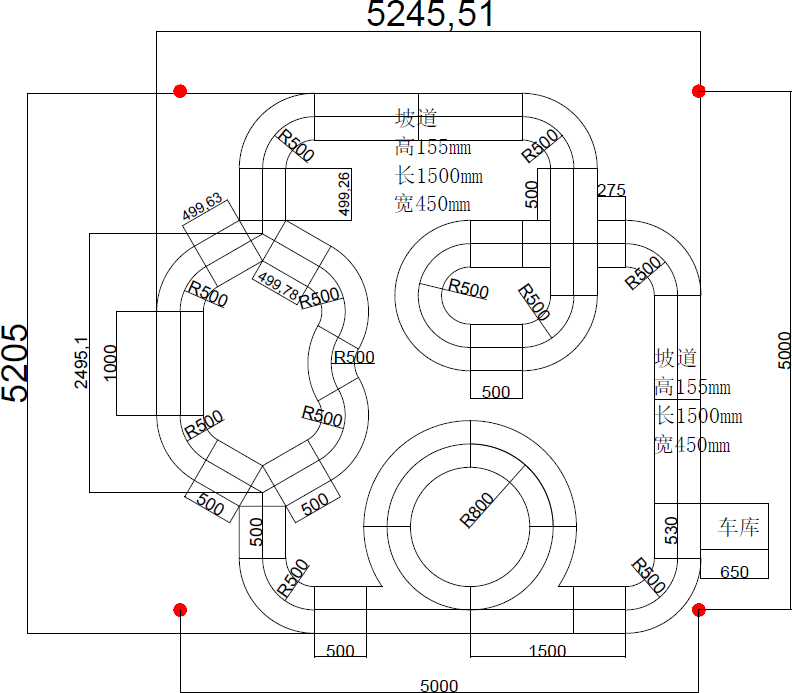 ▲ 图15.1.1 赛道设计与铺设