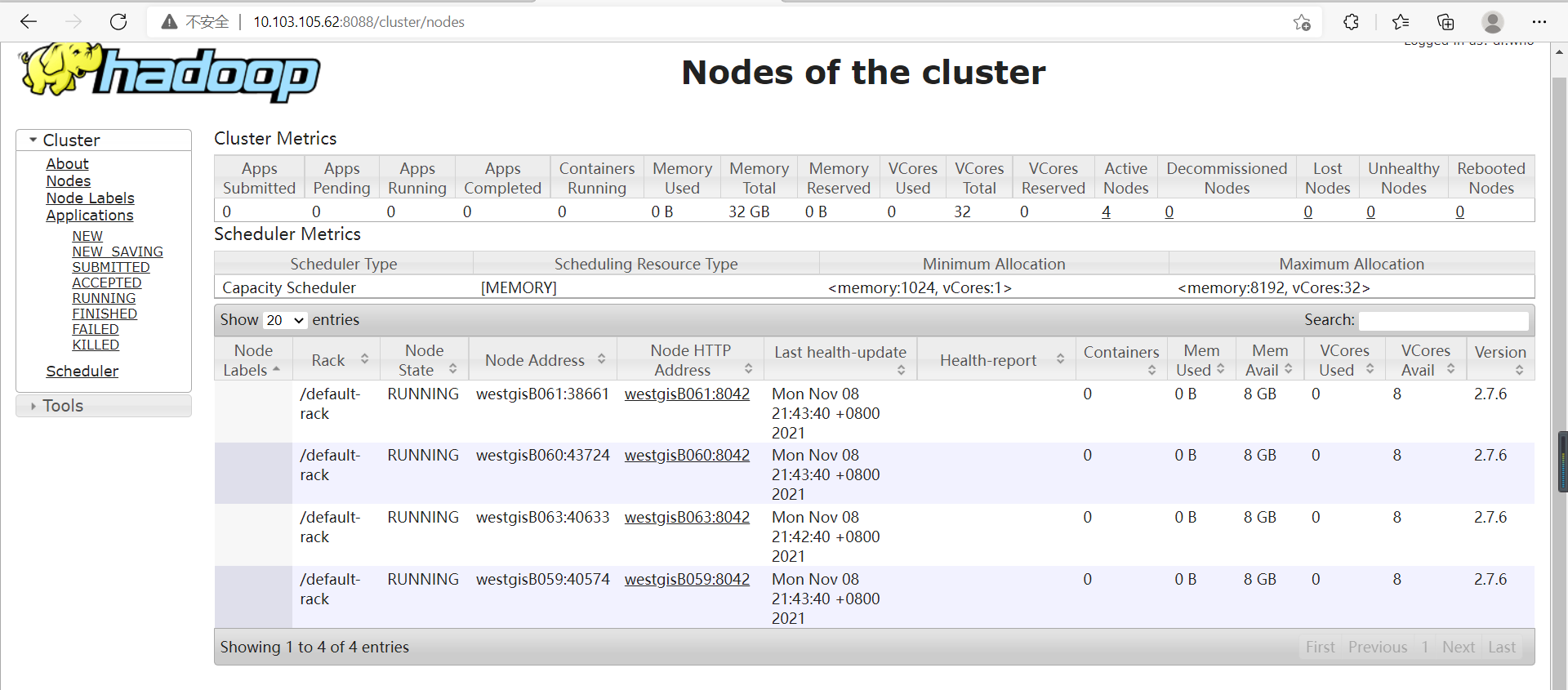 Hadoop之Yarn的配置（详细步骤）_configuration property yarn.resourcemanager.addres